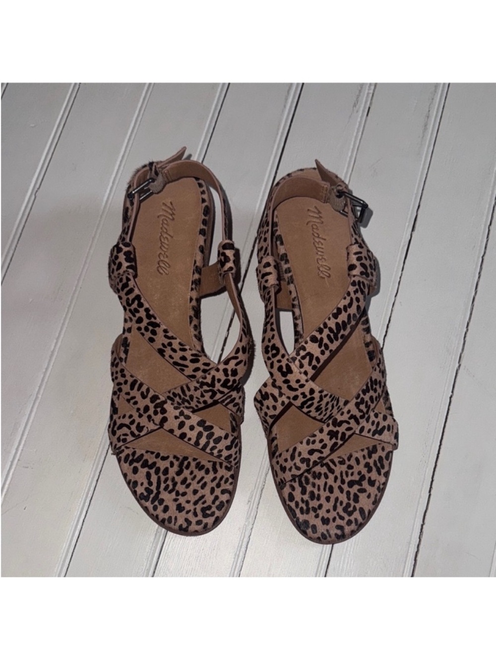 Madewell Alyssa Sandal Leopard Print Size 10